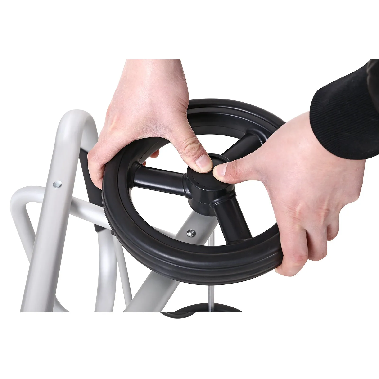 Rootz Foldable Shopping Trolley - Grocery Cart - Collapsible Utility Cart - Lightweight Design - 45cm x 35cm x 92cm