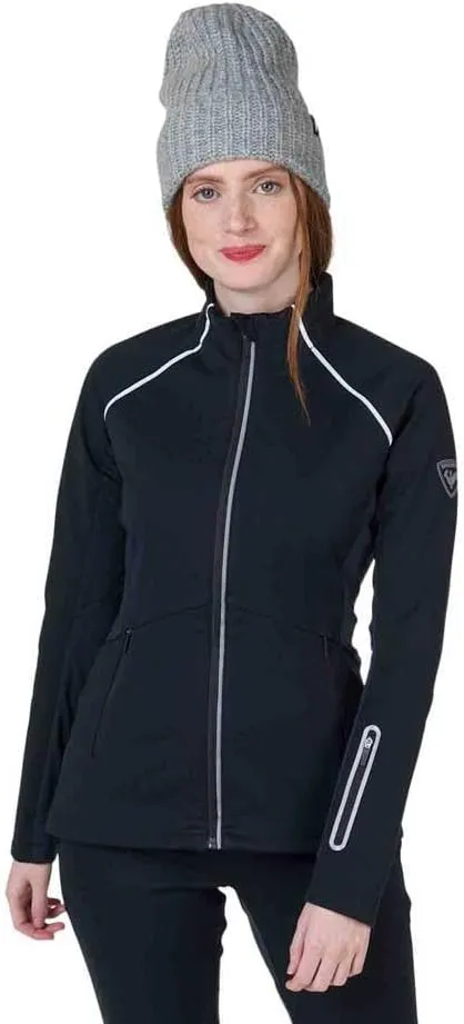 Rossignol Women's Soft Shell Windproof Waterproof Breathable Classic Fit Zip Up Lightweight Jacket