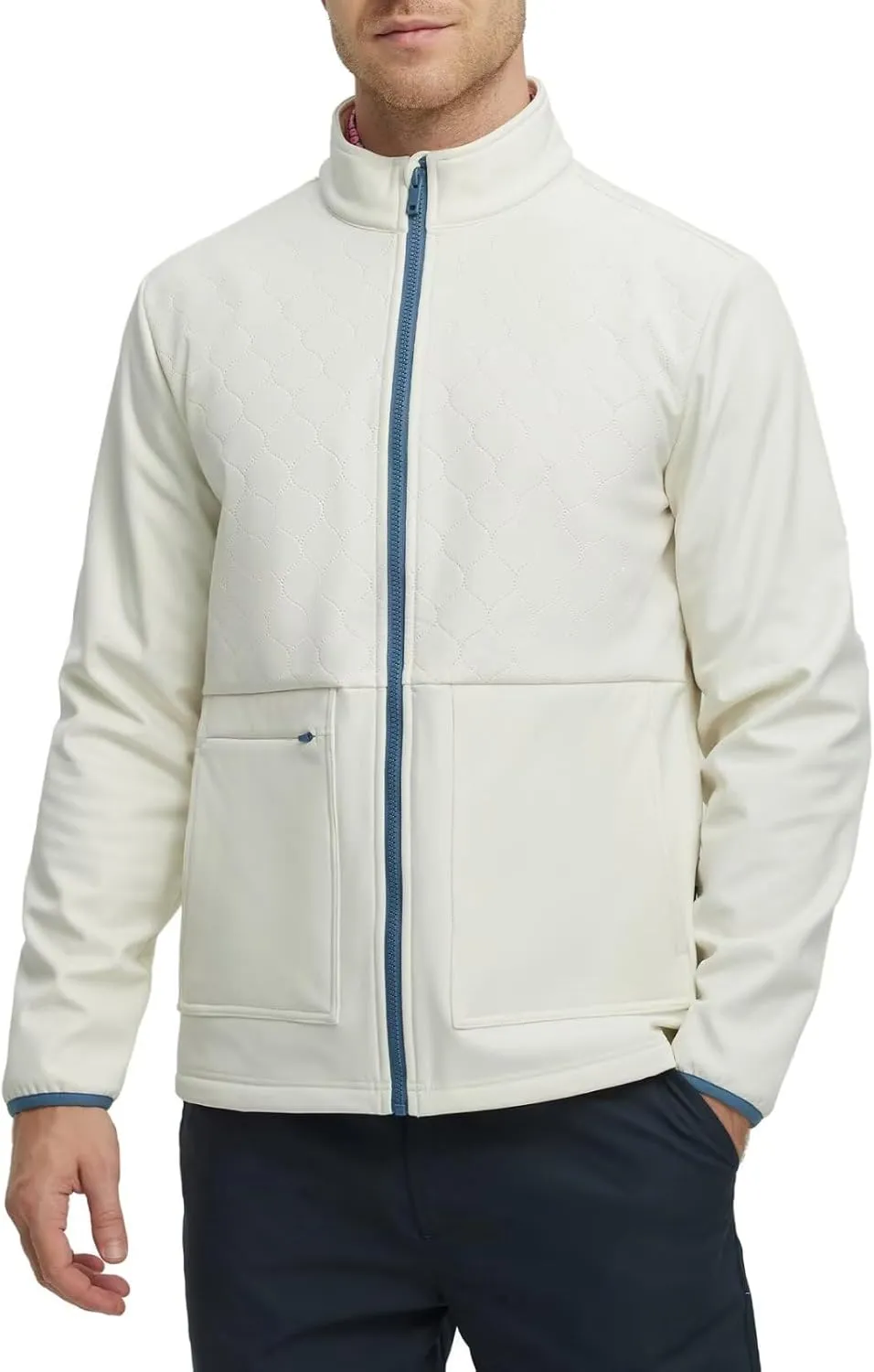 Rouen Soft Shell Jacket Mens Fleece Lined Lightweight Zip Up Water-Repellent Windbreaker Insulated Spring Fall Winter Jackets
