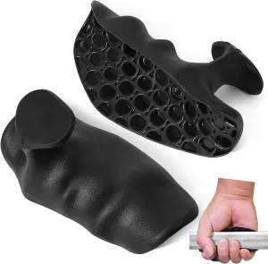Rubber Gym Grips Fingerless Workout Gym Gloves, Workout Grip for Men Women Crosstraining Hand Palm Protection, Weight Lifting Grips for Bodybuilding, Deadlifts