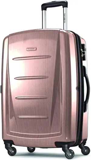 Samsonite Winfield 2 Hardside Expandable Luggage with Spinner Wheels, Artic Pink, Checked-Medium 24-Inch