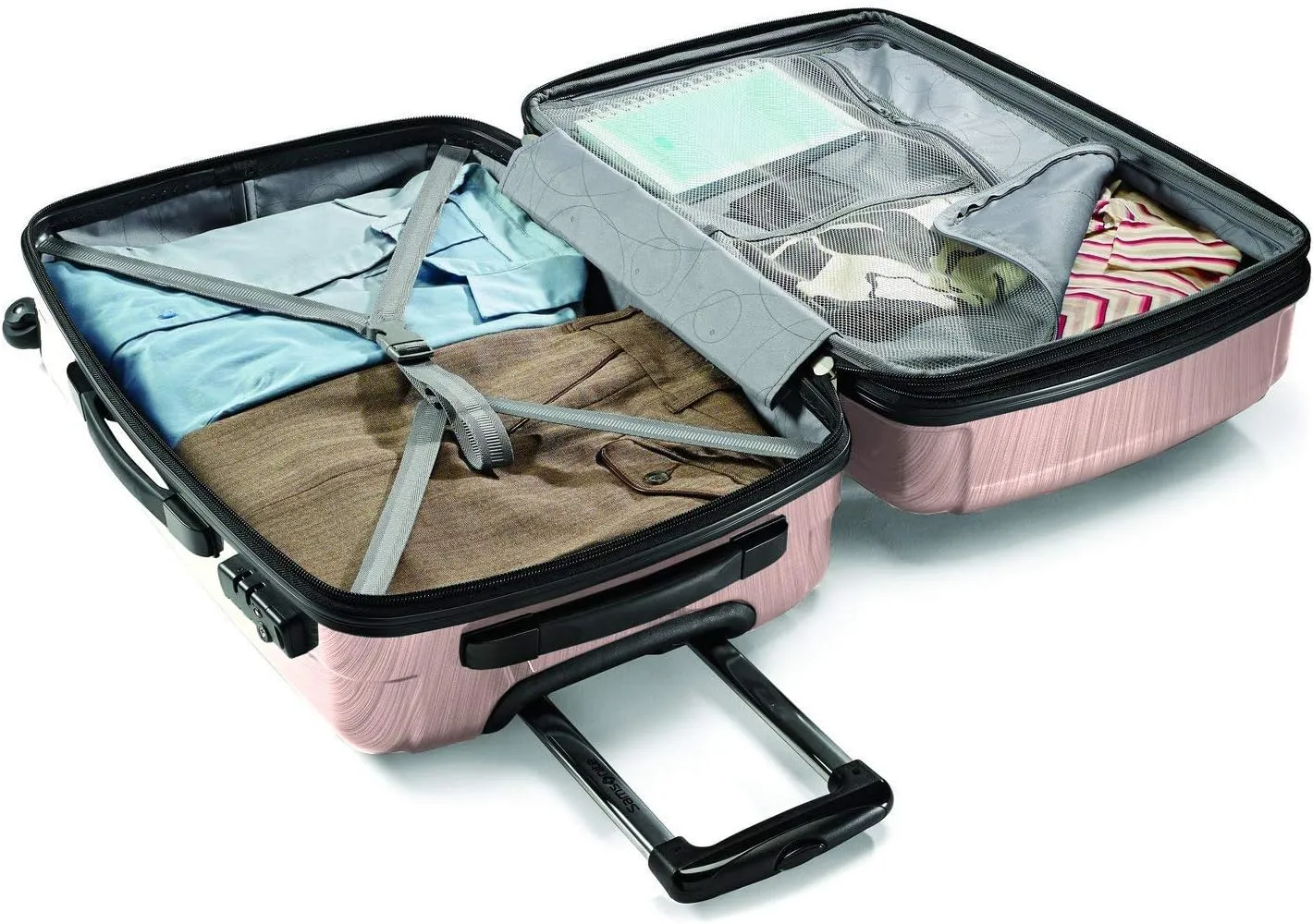 Samsonite Winfield 2 Hardside Expandable Luggage with Spinner Wheels, Artic Pink, Checked-Medium 24-Inch