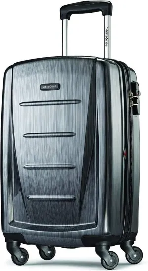 Samsonite Winfield 2 Hardside Expandable Luggage with Spinner Wheels, Charcoal, Checked-Large 28-Inch