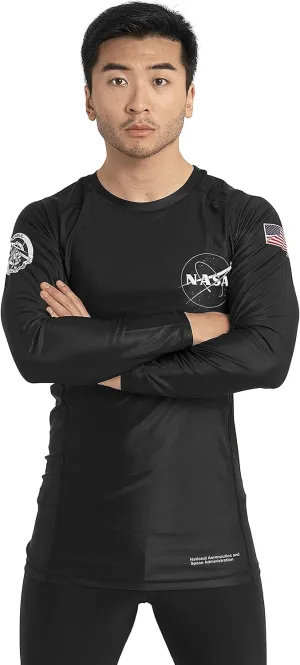 Sanabul NASA Long Sleeve Rash Guard for Men, Compression Shirt for MMA BJJ Wrestling Cross Training, Swim Surf Rash Guard