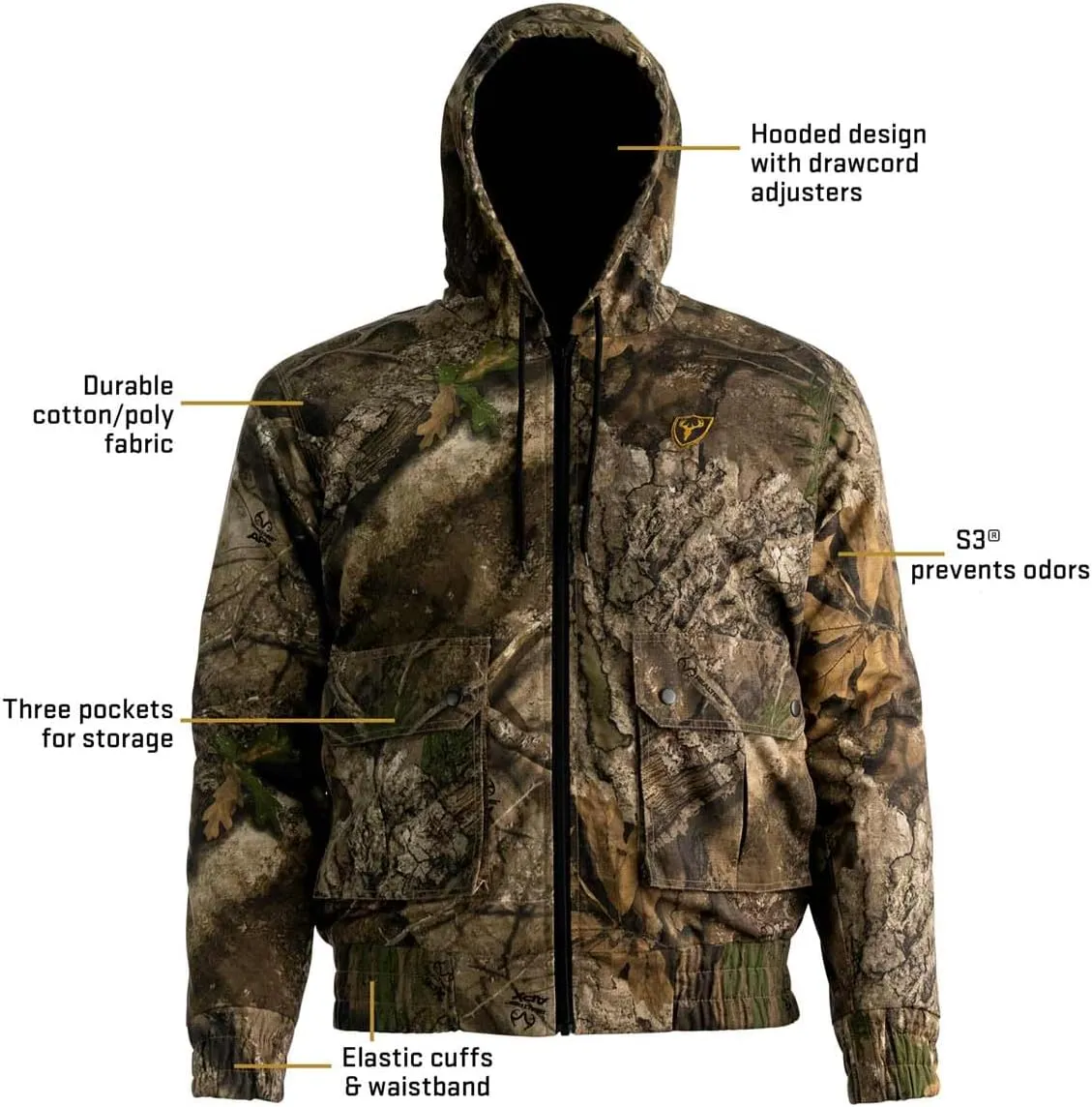 Scent Blocker Shield Series Commander Insulated Jacket, Hunting Clothes for Men