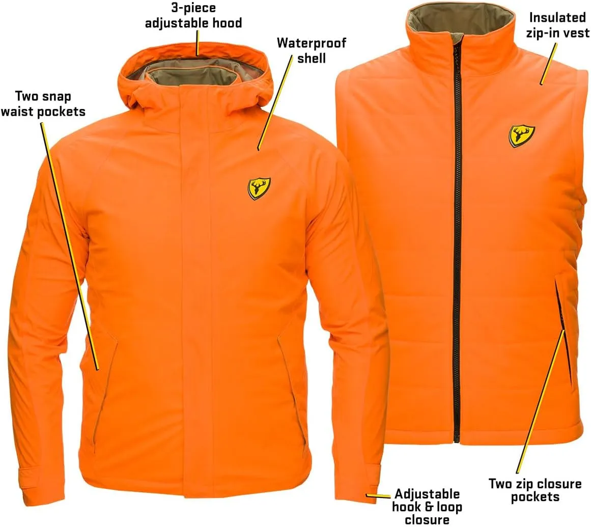 SCENTBLOCKER Drencher Waterproof Insulated 3-in-1 Camo Hunting Jacket for Men