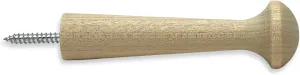 Screw-On Shaker Pegs Birch Hardwood - 2.9-Inch Wood Length Plus Hangerbolt - 10-Pack