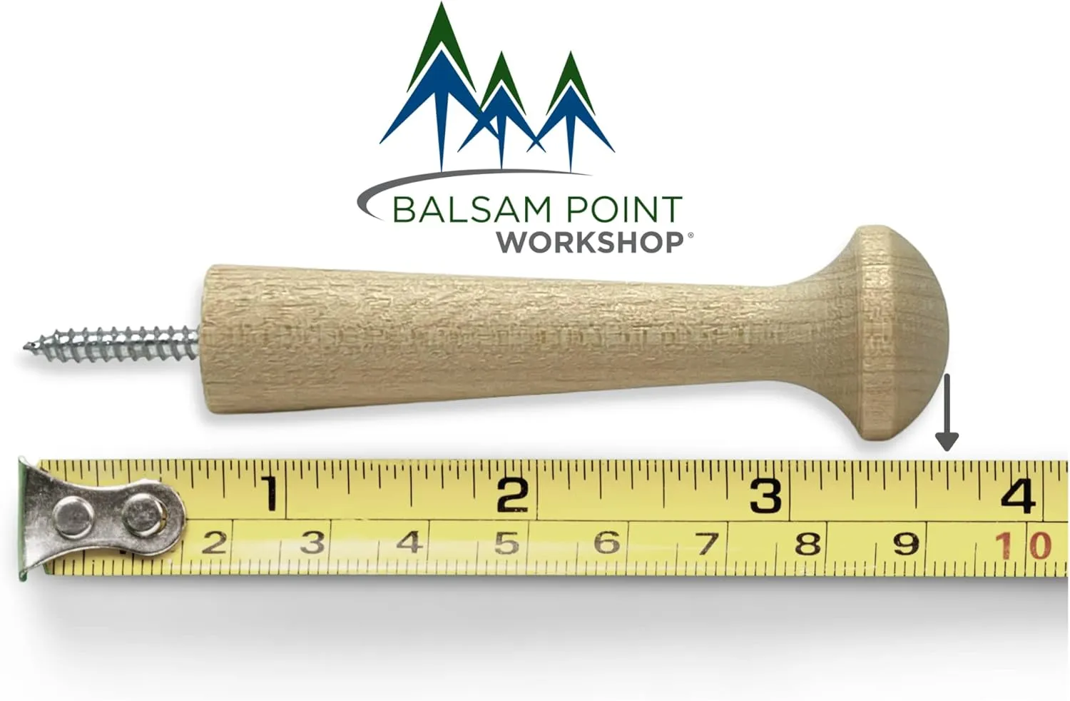 Screw-On Shaker Pegs Birch Hardwood - 2.9-Inch Wood Length Plus Hangerbolt - 10-Pack