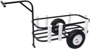 Sea Striker Deluxe Surf, Pier and Beach Cart – Outdoor Fishing Rolling Wheel Wagon