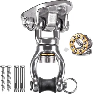 SELEWARE Heavy Duty Swing Hanger with Bearing Swivel 1200 LB Capacity Stainless Steel Swing Hook Ceiling Swing Mount Indoor Outdoor Swing Hardware for Aerial Yoga Silks Hammock Chairs Heavy Bag
