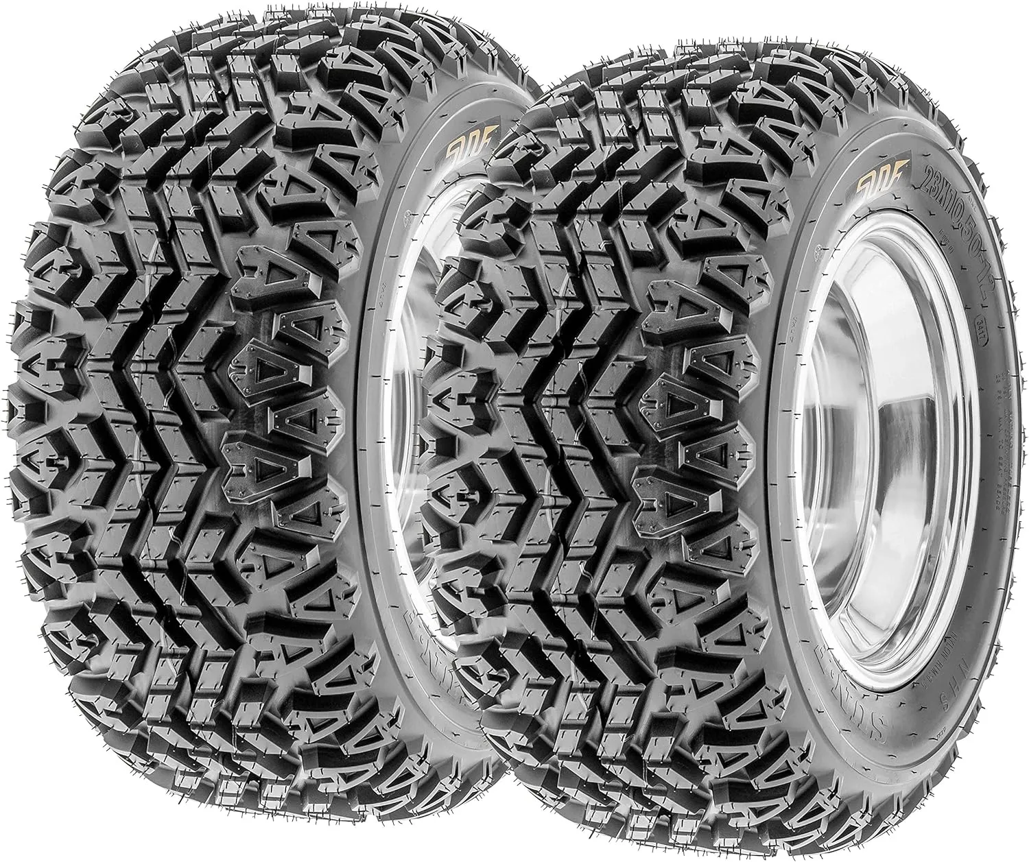 Set of 2 SunF G003 all-Terrain UTV & Golf-Cart Turf Tires 23x10.5-12, 4 Ply, Tubeless - Lawn & Garden, Rim(s) NOT included