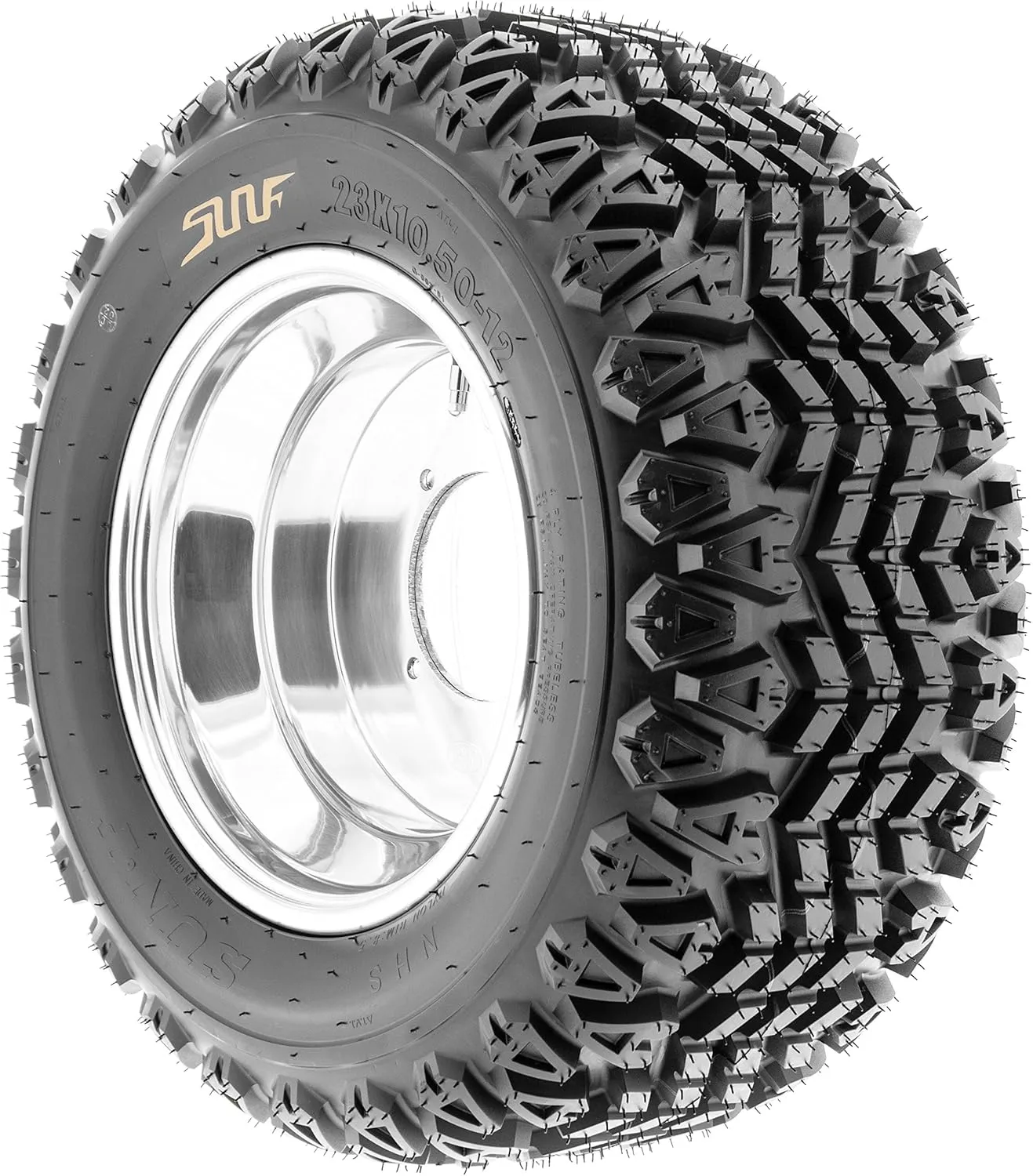 Set of 2 SunF G003 all-Terrain UTV & Golf-Cart Turf Tires 23x10.5-12, 4 Ply, Tubeless - Lawn & Garden, Rim(s) NOT included