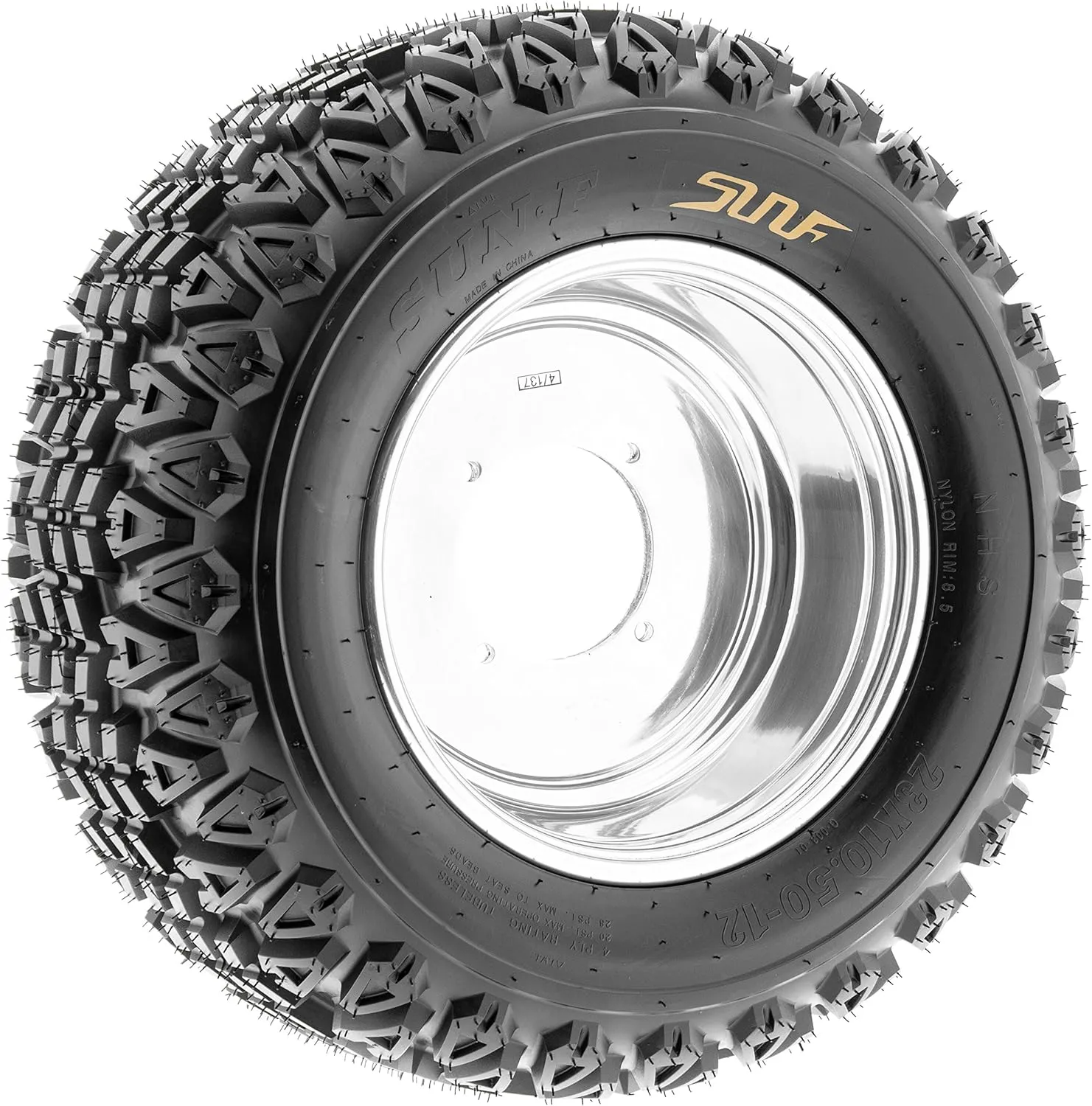 Set of 2 SunF G003 all-Terrain UTV & Golf-Cart Turf Tires 23x10.5-12, 4 Ply, Tubeless - Lawn & Garden, Rim(s) NOT included