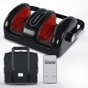 Shiatsu Foot Massager with Heat and Compression - Deep Kneading Feet Massage for Circulation and Pain Relief, Foot Massage Machine for Feet, Leg, Calf, Neuropathy.(Plug Adapter Available)