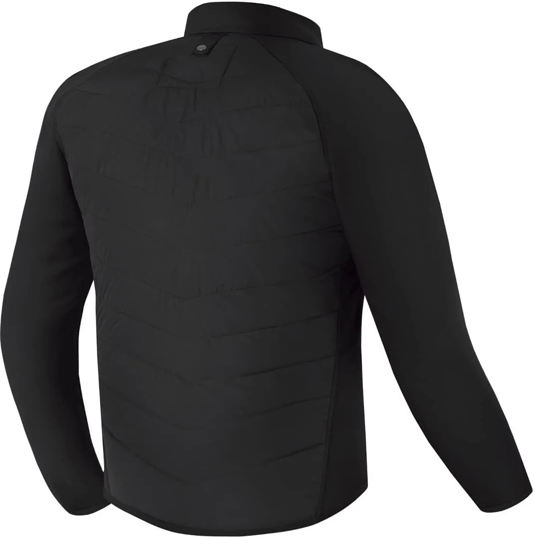 SHIMA WARMUP men's motorbike jacket - quilted jacket with insulation layer and windproof fabric on sleeves (Black, XXL)