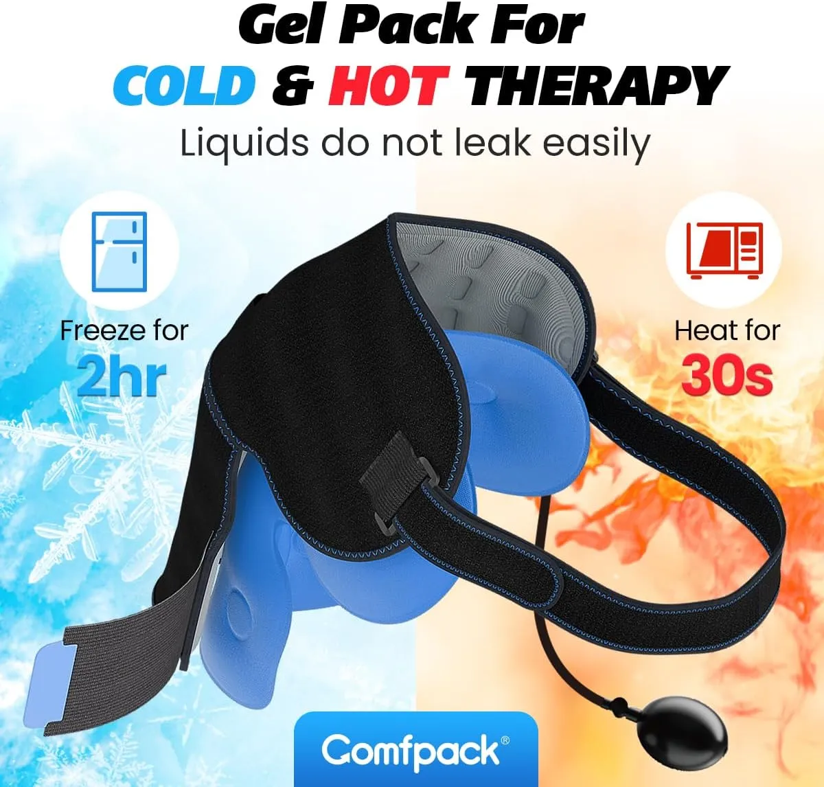 Shoulder Ice Pack with Compression for Rotator Cuff Cold Therapy, Reusable Gel Ice Pack Wrap for Shoulder Injuries, Pain Relief, Swelling, Surgery, Tendonitis, Bursitis