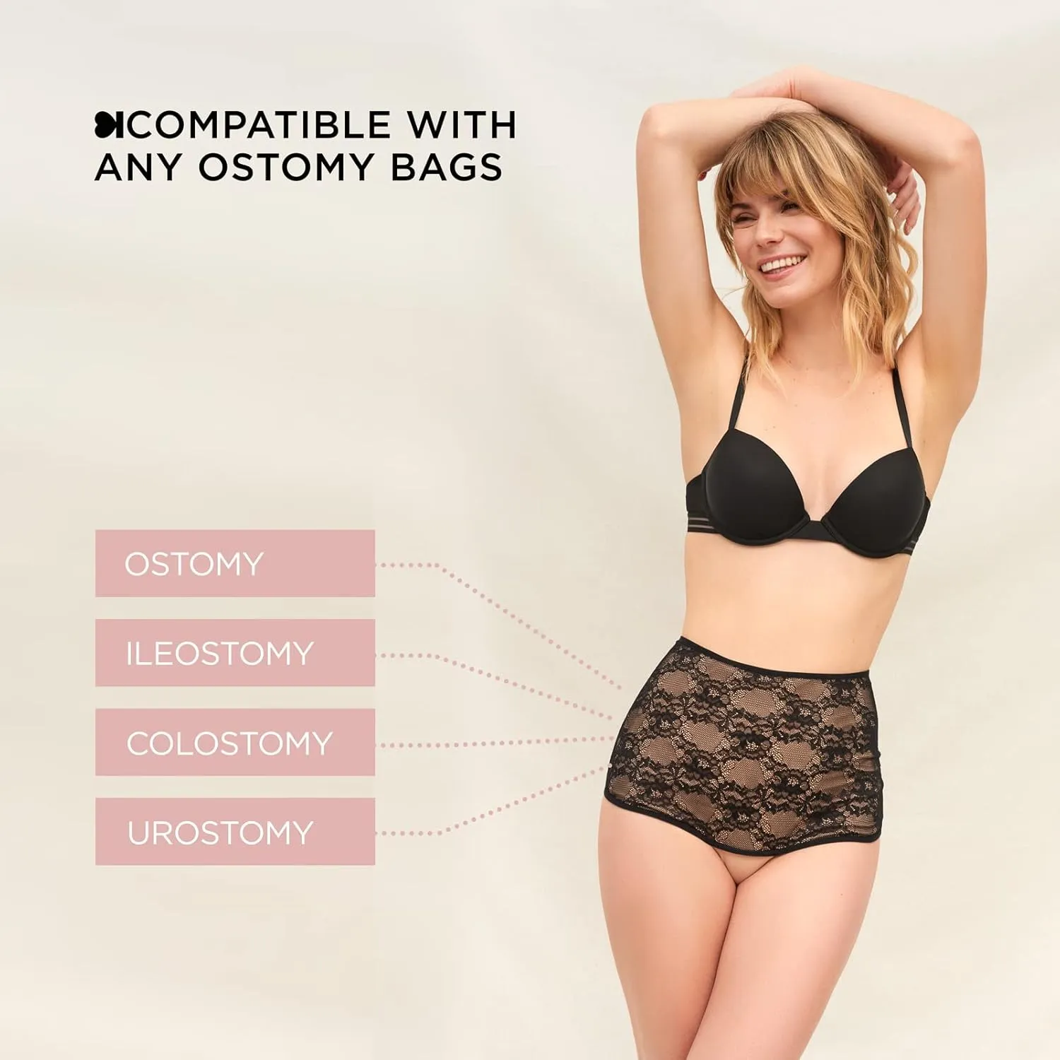 SIIL Ostomy Lingerie Ostomy Underwear for women Ostomy Clothing Ileostomy wrap Colostomy bag covers Made in Europe