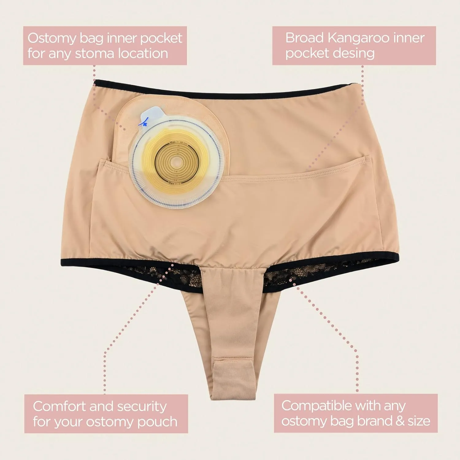 SIIL Ostomy Lingerie Ostomy Underwear for women Ostomy Clothing Ileostomy wrap Colostomy bag covers Made in Europe