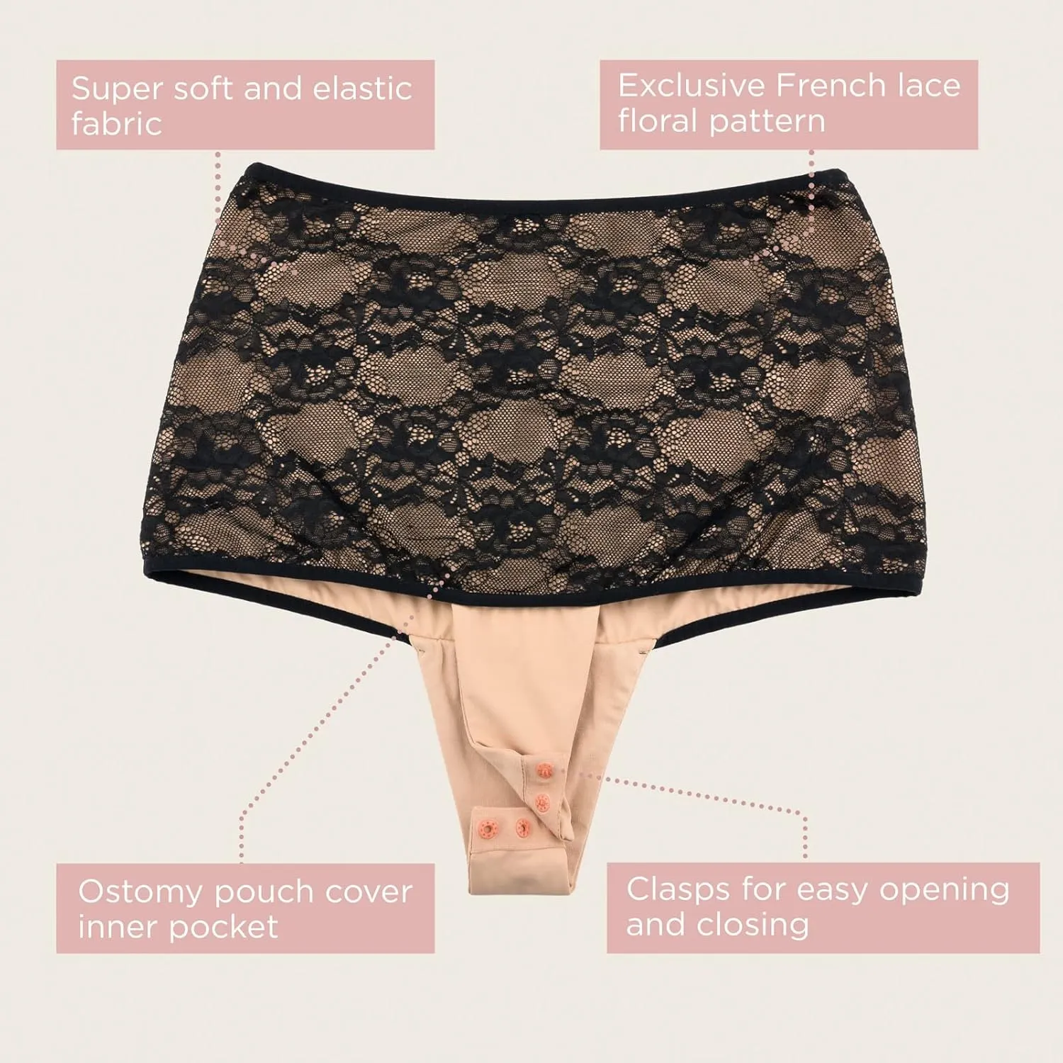 SIIL Ostomy Lingerie Ostomy Underwear for women Ostomy Clothing Ileostomy wrap Colostomy bag covers Made in Europe