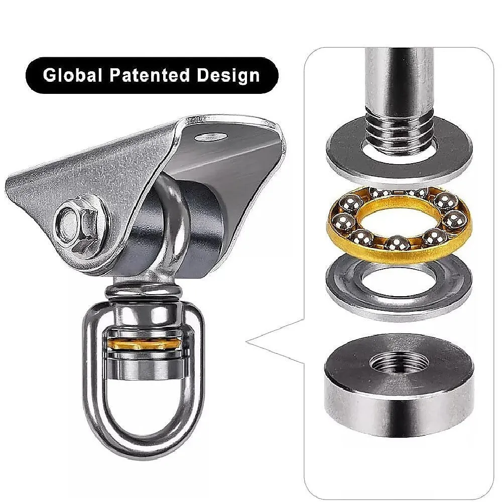 Silent Swing Hanger Heavy Duty Stainless Steel Swing Hook with Swivel Bearing