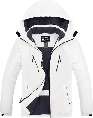 Skieer Men's Waterproof Ski Jacket Winter Snow Coat Windproof Snowboarding Jackets Warm Raincoat