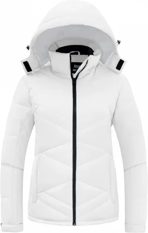 Skieer Women's Waterproof Ski Jacket Warm Snow Winter Coat Mountain Windproof Hooded Raincoat