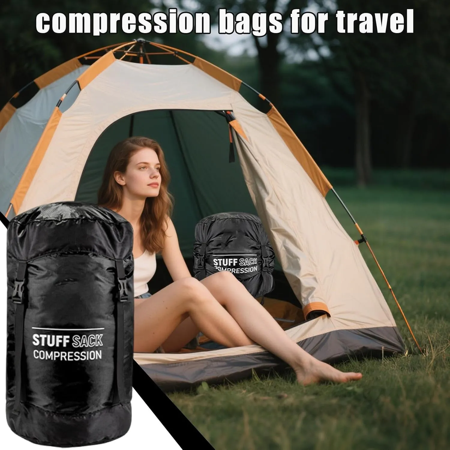 Sleeping Bag Stuff Sack,Quick-Dry Stuff Sacks for Backpacking | Lightweight Multifunctional Outdoor Gear Reusable Hiking Supplies for Adventures Travel Hiking Camping