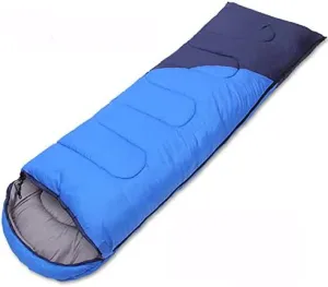 Sleeping Bags,Adult Four Seasons Outdoor Envelope Style with Cap Warm Sleeping Bag,Can Be Spliced Hollow Cotton Sleeping Bag,Breathable,Indoor & Outdoor Use,for，1.4kg