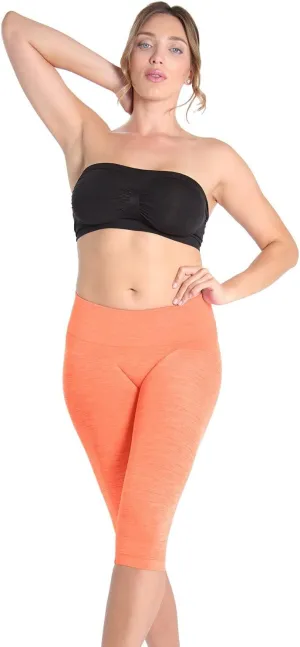 SlimMe Shapewear Leggings, High Waisted Tummy Control Capri Shapewear, Comfortable Knee Length Body Shaper - S to Q2