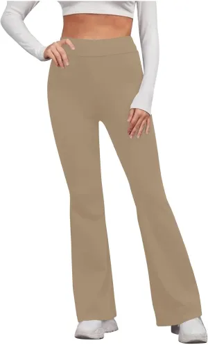 SMIDOW Womens Shapewear High Waisted Flare Leggings Bootcut Yoga Dance Pants Seamless Scrunch Butt Gym Yoga Pants