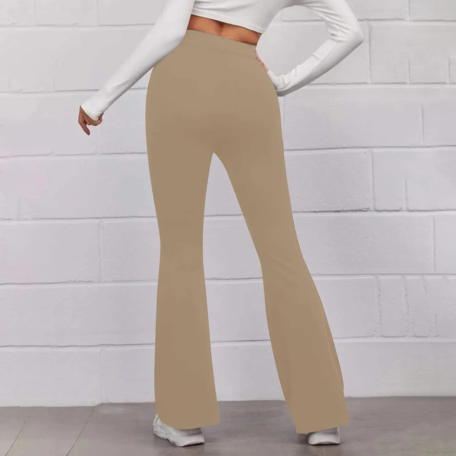 SMIDOW Womens Shapewear High Waisted Flare Leggings Bootcut Yoga Dance Pants Seamless Scrunch Butt Gym Yoga Pants