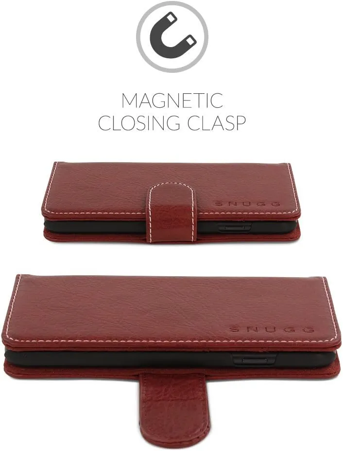 Snugg iPhone SE Wallet Case 2022 & 2020 / iPhone 8 Wallet Case/iPhone 7 Wallet Case – Leather Card Wallet with Handy Stand Feature for iPhone SE Case Wallet Flip Phone Case Cover in Dusty Cedar Red