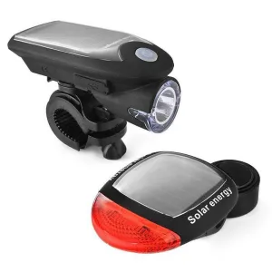 Solar Powered Bicycle Cycling Bike LED Headlight   Rear Tail Light Lamp LED with Gift Box