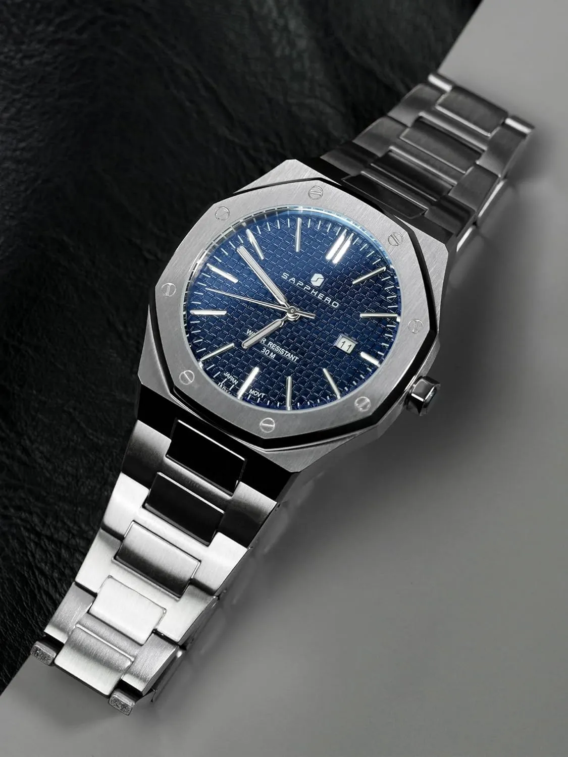 SOPPHERO Mens Watches Stainless Steel Quartz Watch for Men 30M Waterproof Date Clock Fashion Business Wristwatch Gift for Men