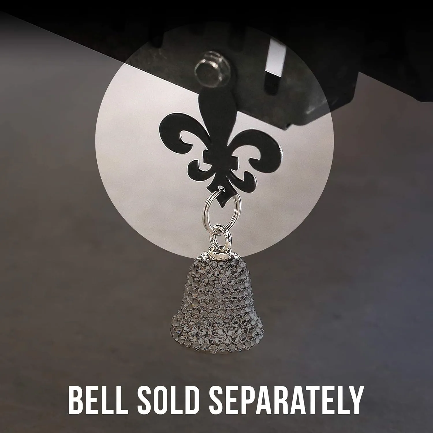 Sparkle Rider Motorcycle Bell Hanger Mount Fleur-de-lis Accessory Bracket to Attach Gremlin, Guardian, Harley Ride Bells