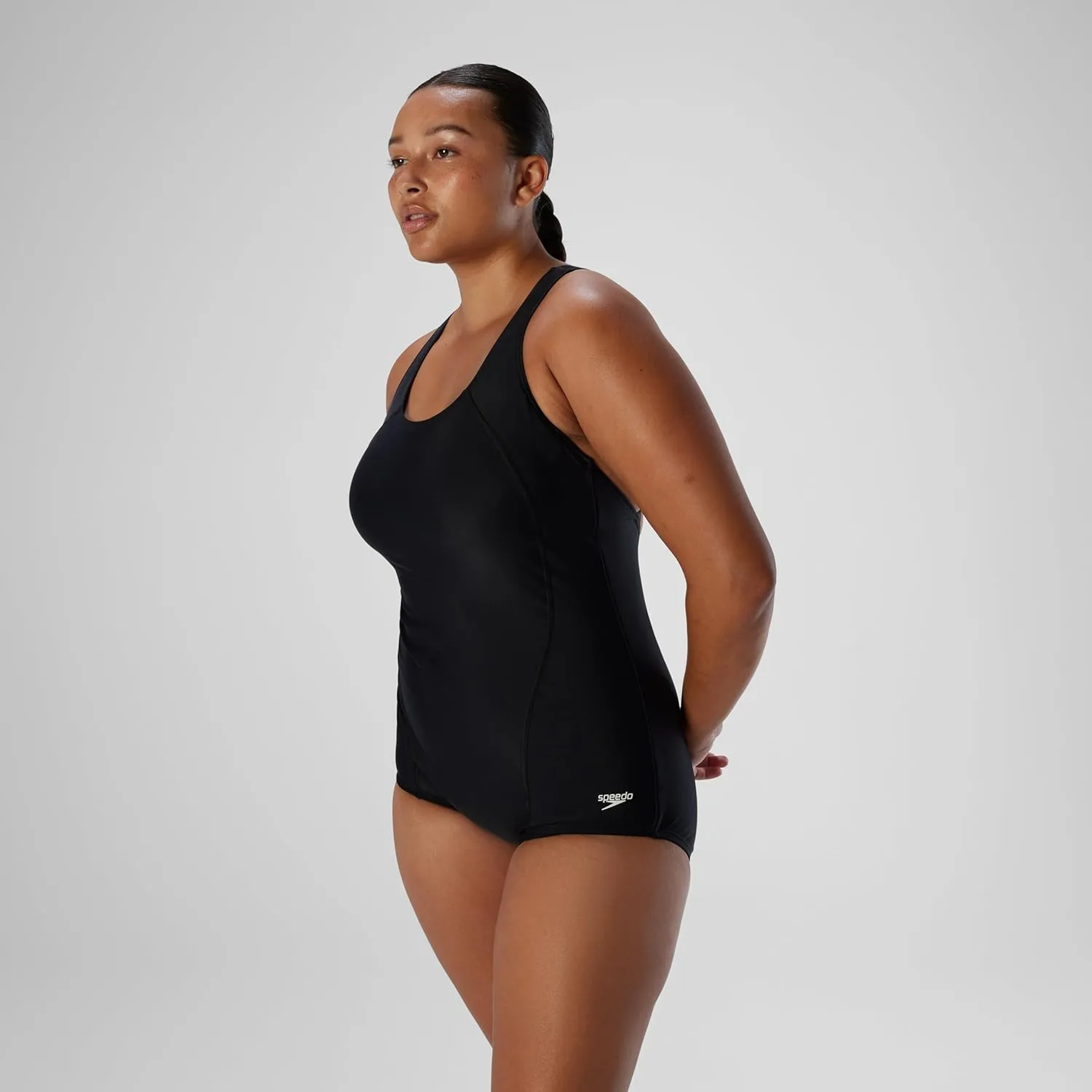speedo Women's Swimsuit One Piece PowerFlex Princess Seam Ultraback Conservative Cut
