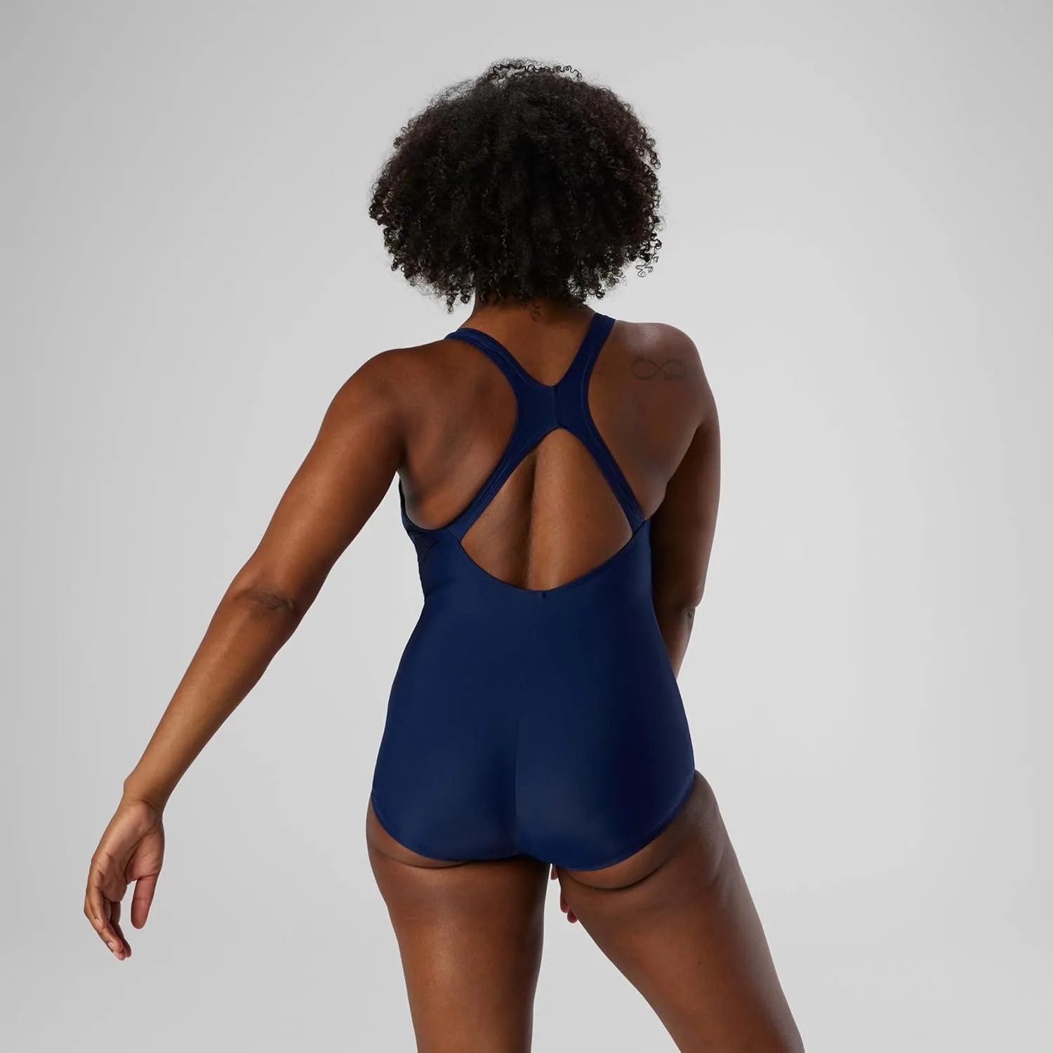 speedo Women's Swimsuit One Piece PowerFlex Princess Seam Ultraback Conservative Cut