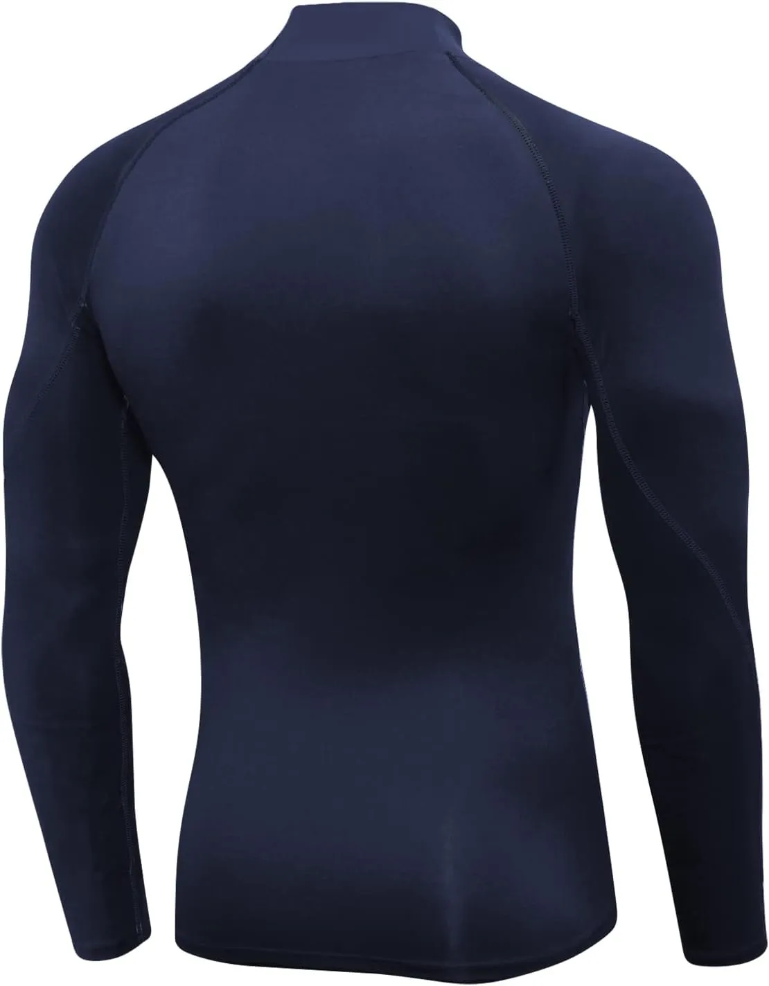 SPVISE 1 or 2 Pack Men's Compression Shirts Long Sleeve Athletic Workout T-Shirts Cool Dry Undershirts Turtle Neck Gym Tops