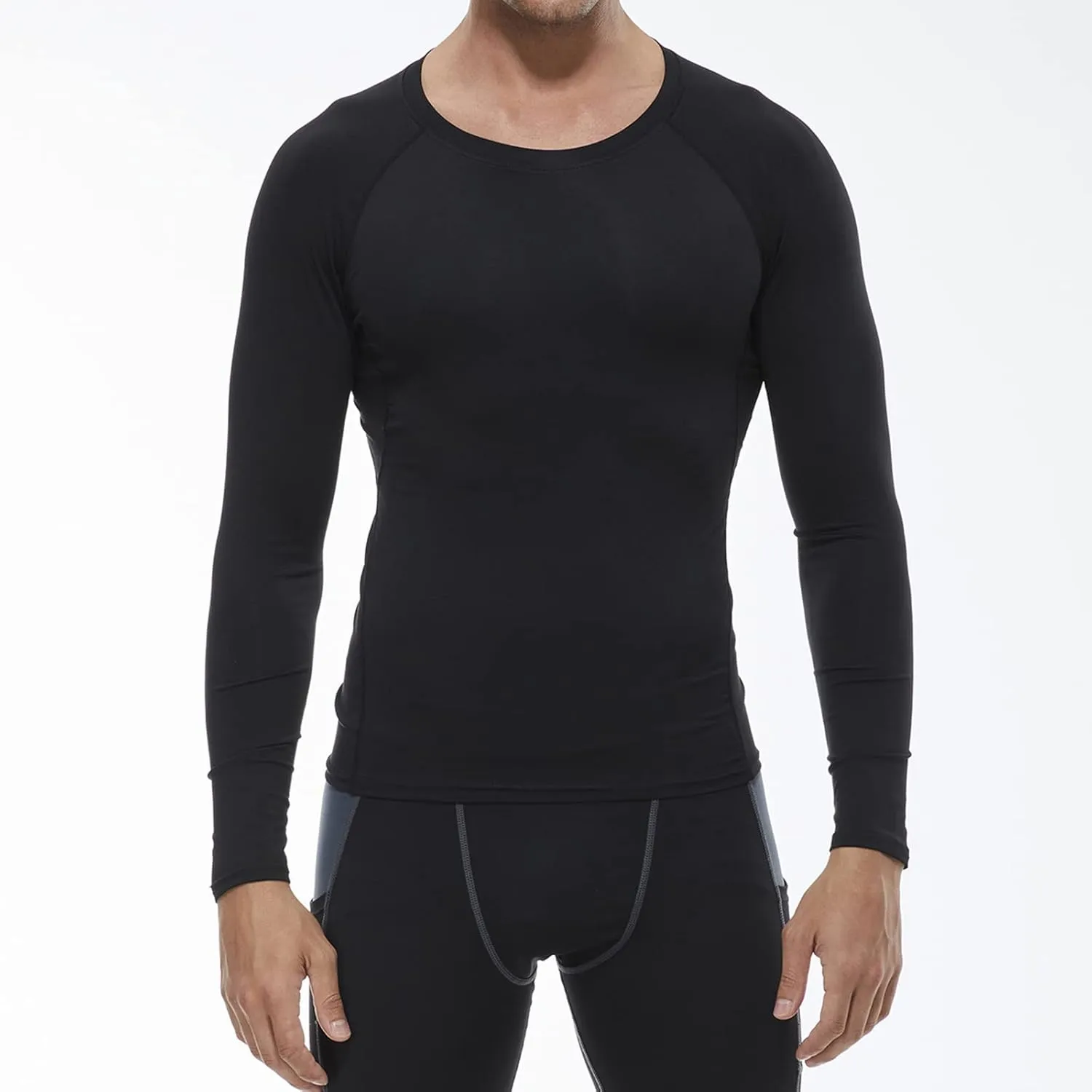 SPVISE 1 or 3 Pack Men's Compression Shirts Long Sleeve Workout Gym T-Shirt Running Top Cool Dry Sports Baselayer Undershirts