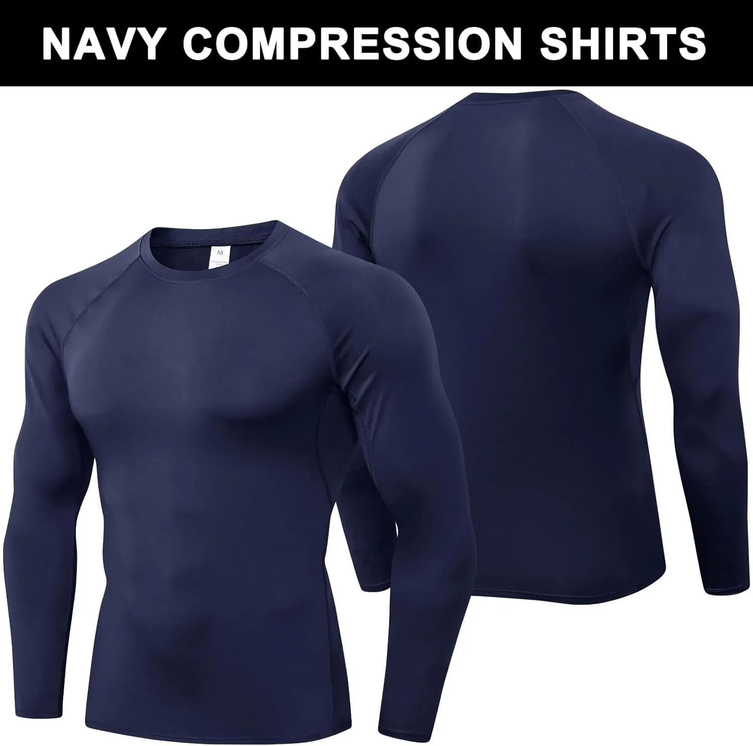 SPVISE 1 or 3 Pack Men's Compression Shirts Long Sleeve Workout Gym T-Shirt Running Top Cool Dry Sports Baselayer Undershirts
