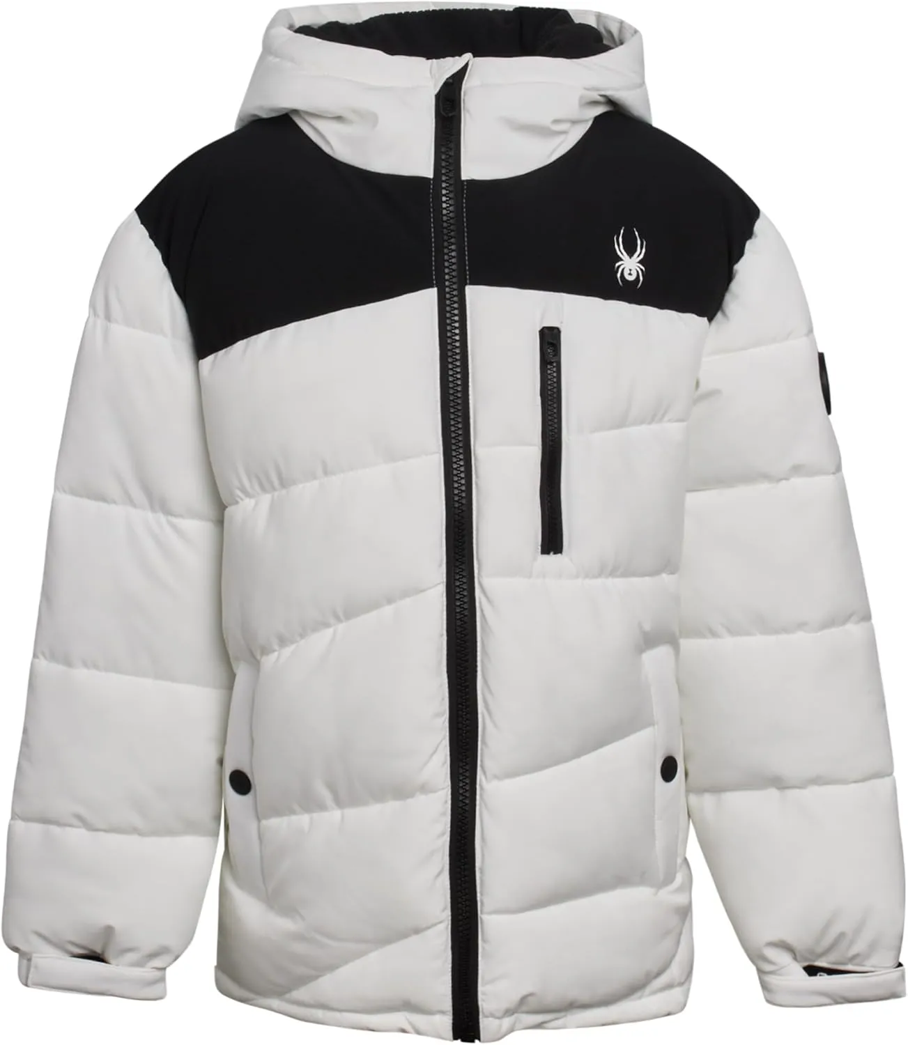 Spyder Boys' Puffer Jacket - Water Resistant Fleece Lined Stretch Puffer Jacket - Insulated Winter Jacket for Boys (4-16)