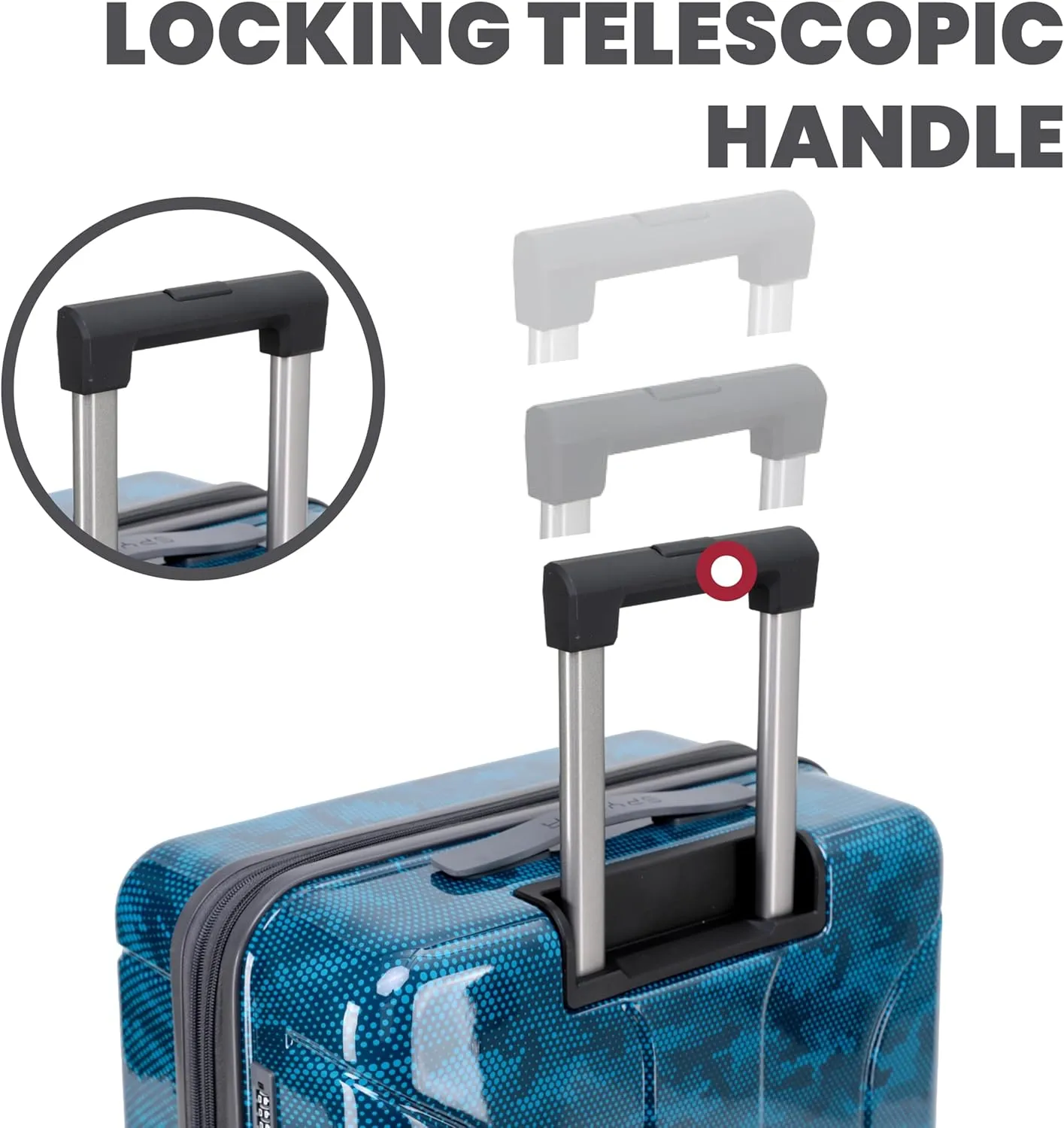 Spyder Matrix 3 Piece Luggage Set with 360° Spinner Wheels, TSA Approved Lock, (20 Inch, 25 Inch, 29 Inch), Blue