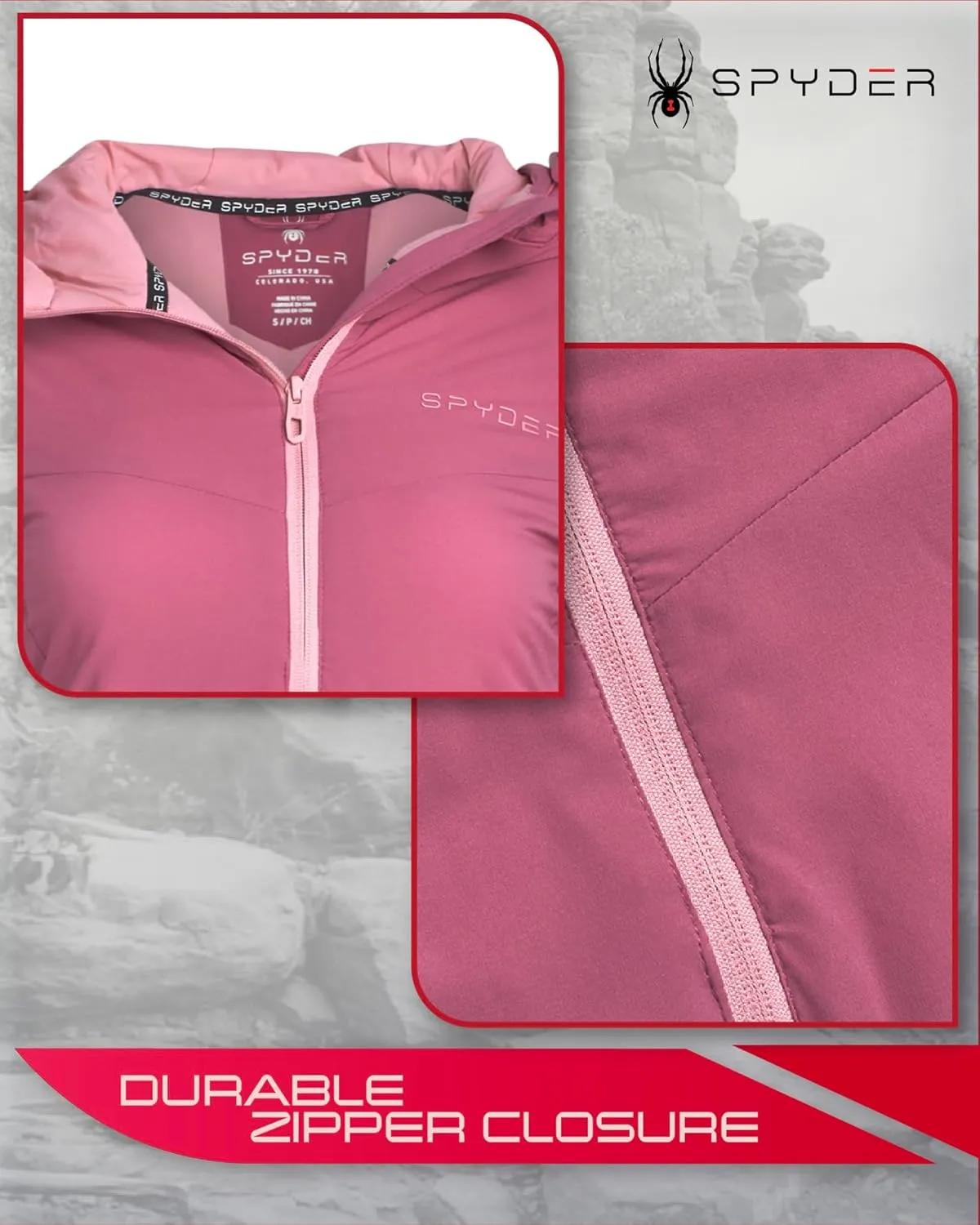 Spyder Women's Performance Windbreaker Jacket - Insulated Lightweight Full Zip Wind and Water-Resistant Hooded Jacket (S-XL)
