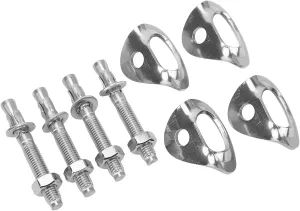Stainless Steel Climbing Anchor, Wear High Load, 4 Pairs Hanger for Climbing, Expansion, Cave Exploration, Power, Aerial Work, Lifting, Engineering with Expansion Piece