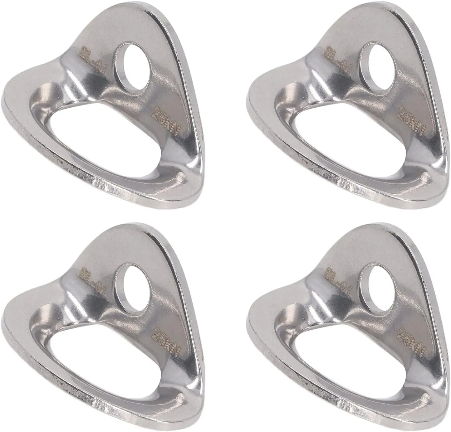 Stainless Steel Climbing Hanger with Strong Load Bearing Capacity, Small Lightweight Rock Bolt Hangers for Drilling Exploration, Cave Exploration, Mountable Anchors