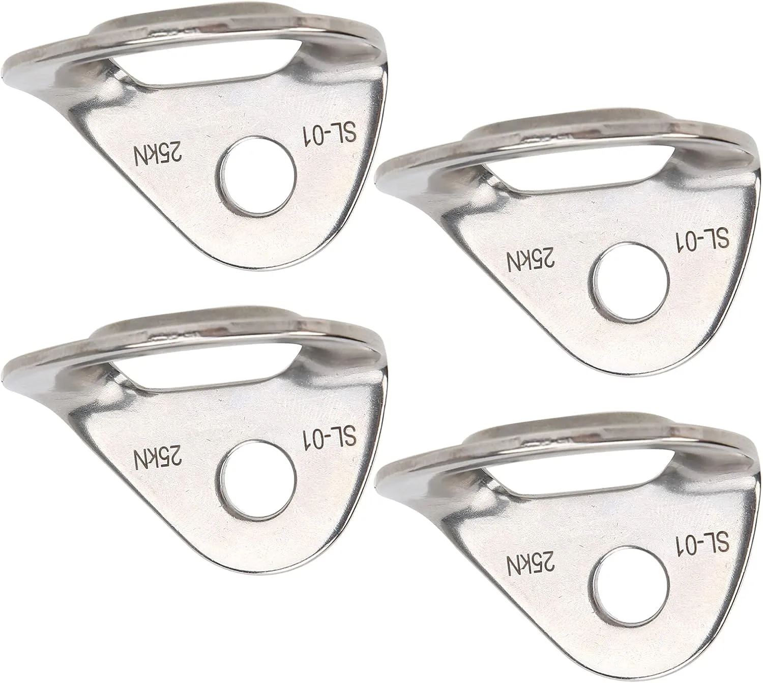 Stainless Steel Climbing Hangers, 4 Pcs Anchor Hanger Bolt for High Altitude Rock Climbing Drilling Exploration