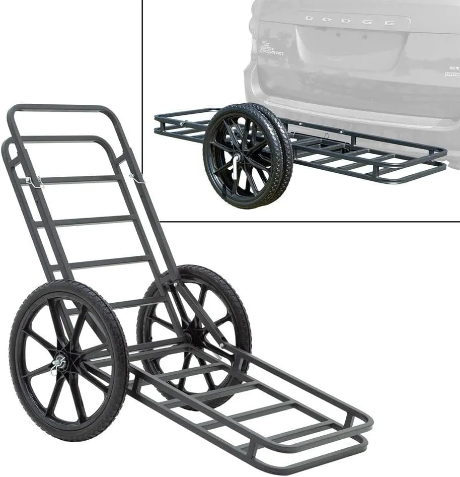 Steel Hitch-Mounted Cargo Carrier and Game Cart - 500 lb. Maximum Weight Capacity