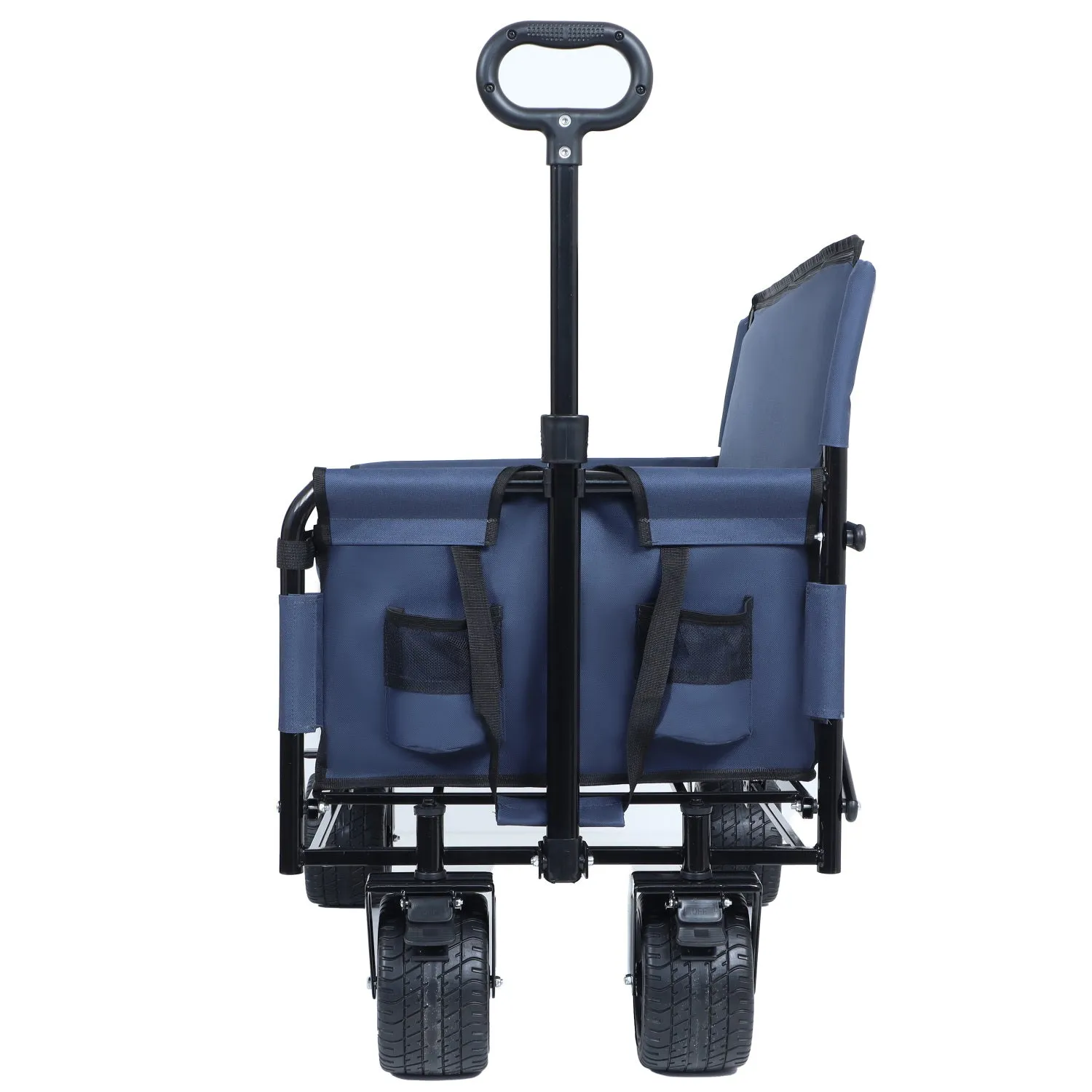 Streamdale 3-in-1 Folding Wagon Cart - 500lb, All-Terrain, Dark Blue