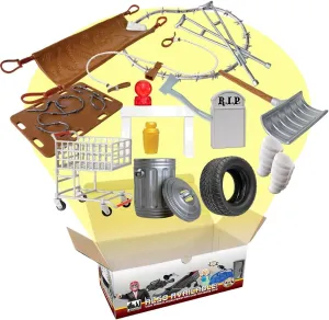 Street Fight Match Accessory Set for Wrestling Action Figures