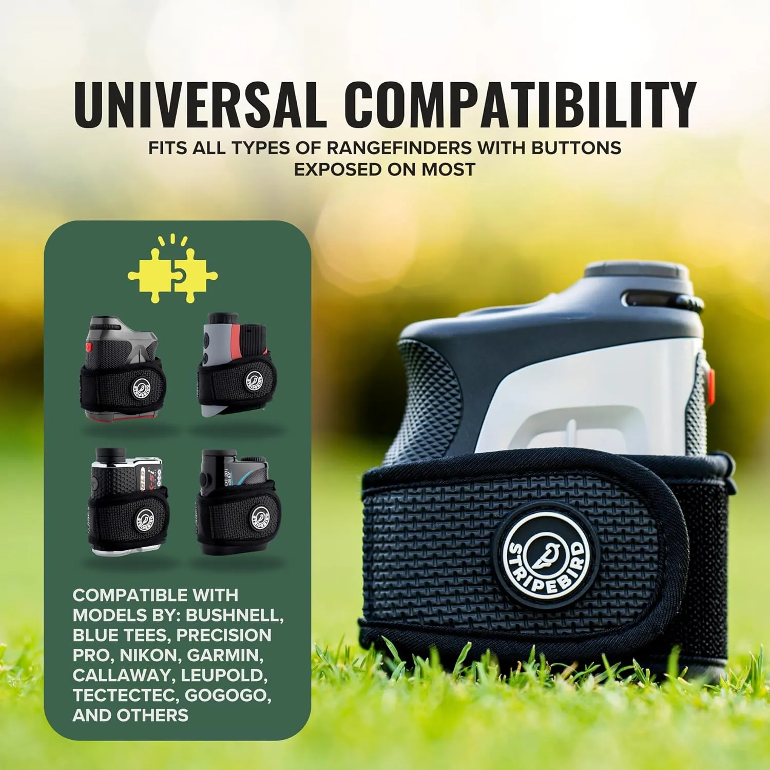 Stripebird 2.0 Slim Golf Rangefinder Magnetic Strap - Form Fitting, No Buckle, Range Finder